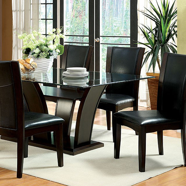 Manhattan 7 Pc Dining Table Set, Brown Cherry