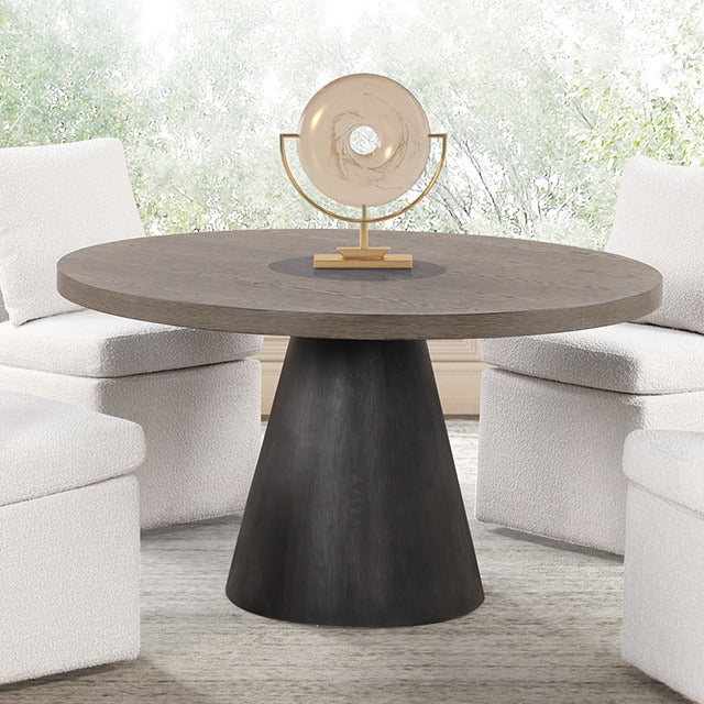 Broager 5 Pc Dining Table Set, Rustic Oak/Dark Walnut - view 5