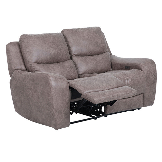 Demetrius Power Loveseat, Brown