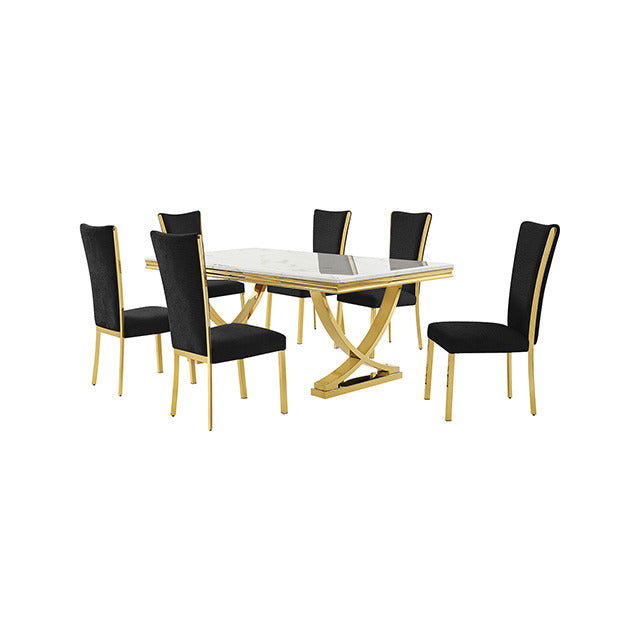Wadenstil Dining Table, Gold/White - view 3