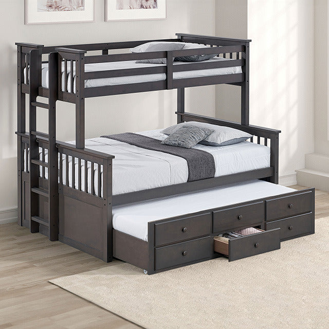 University Twin/Full Bunk Bed, Stain Gray - view 2