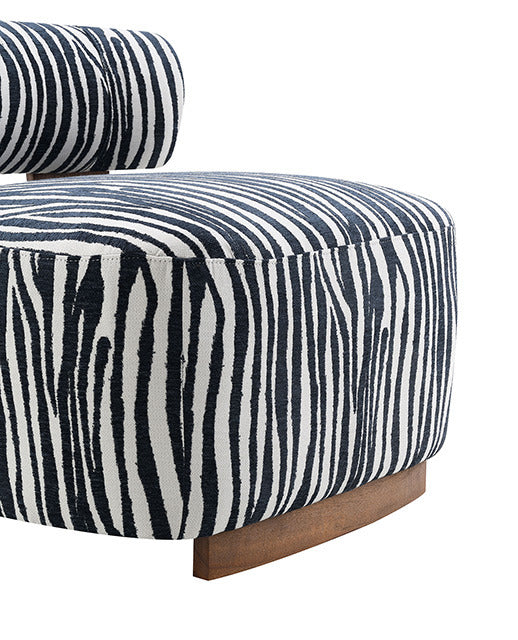 Niobe Accent Chair, Midnight Blue - view 3