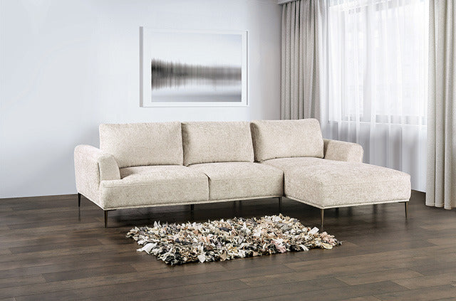 Gladbach Sectional, Right Chaise, Light Brown - view 2