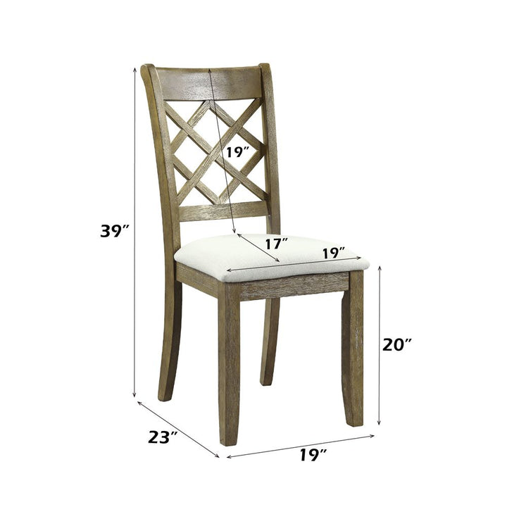 Karsen Side Chair (Set-2) – dimensions diagram