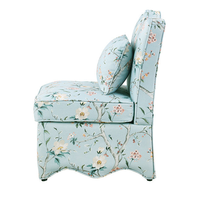 Hemsworth Accent Chair, Chinoiserie Pale Blue/Peach - view 3