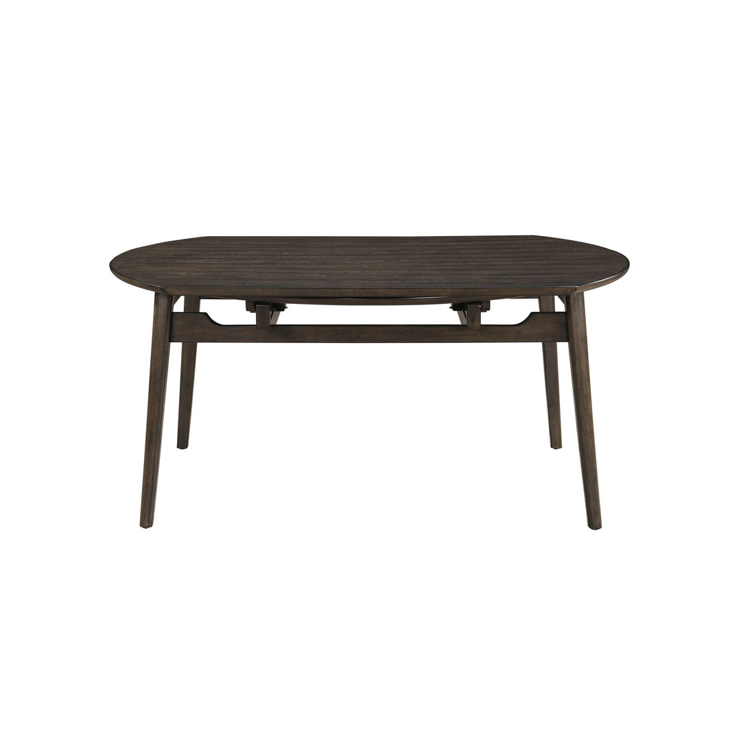 Rex 65" Round Table With Self Storing Leaves-Walnut