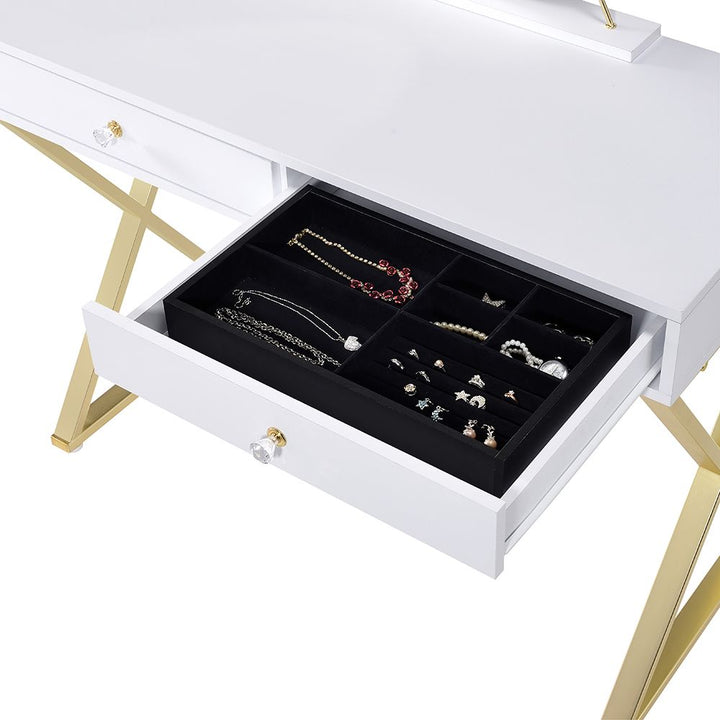 Coleen Vanity Desk W/Mirror &amp; Jewelry Tray – view 5