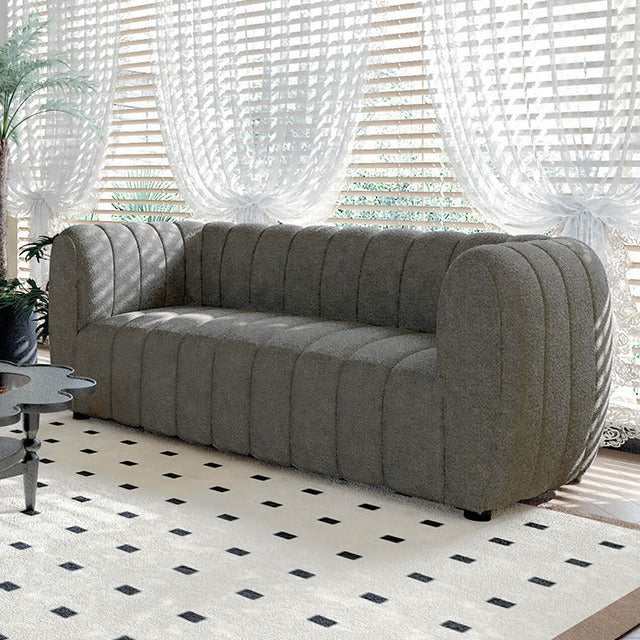 Aversa Loveseat, Charcoal Gray - view 3