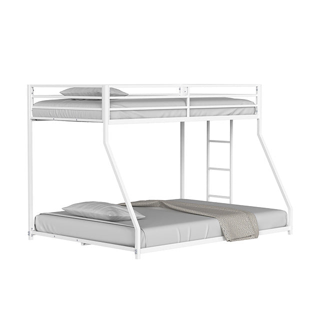 Rothwell Twin/Full Metal Bunk Bed, Matte White - view 2