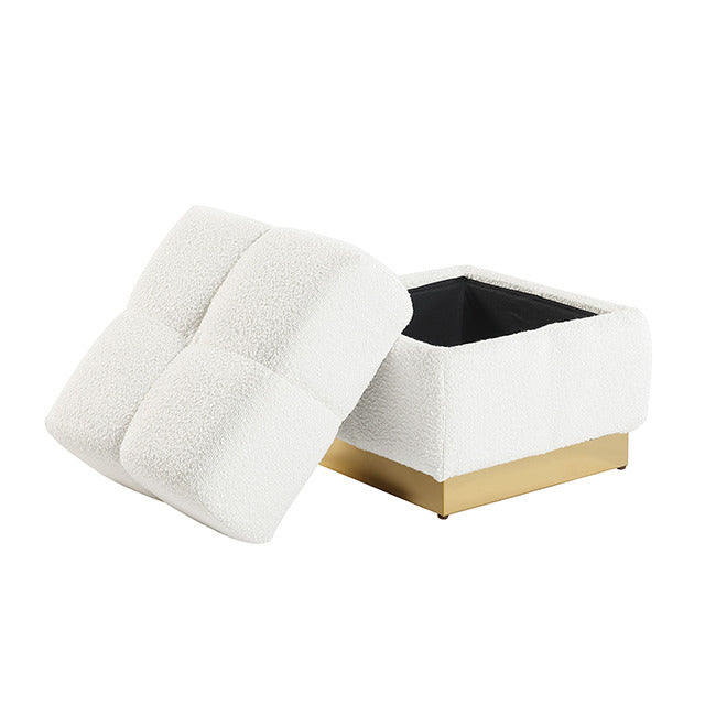 Aileen Storage Stool, Beige