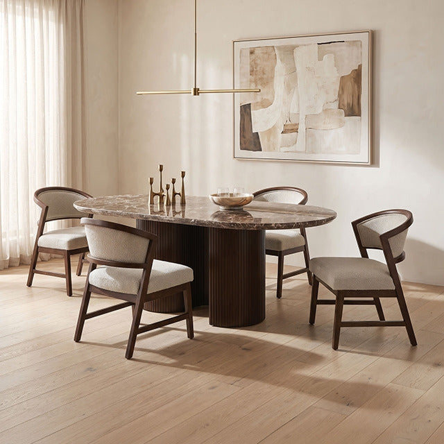 Narvik 5 Pc. Dining Table Set, Dark Brown/Walnut - view 5