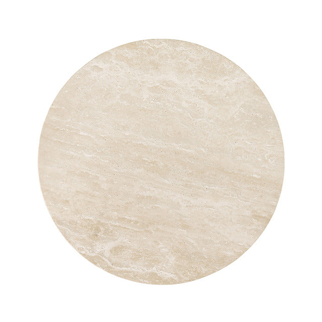 Alvik End Round Table, Light Beige/Walnut - view 5