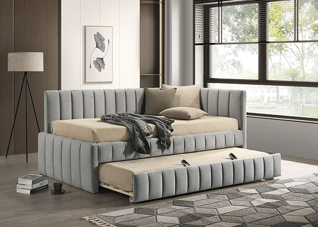Nardi Twin Daybed W/ Trundle &amp; Mattress, Light Gray - view 4