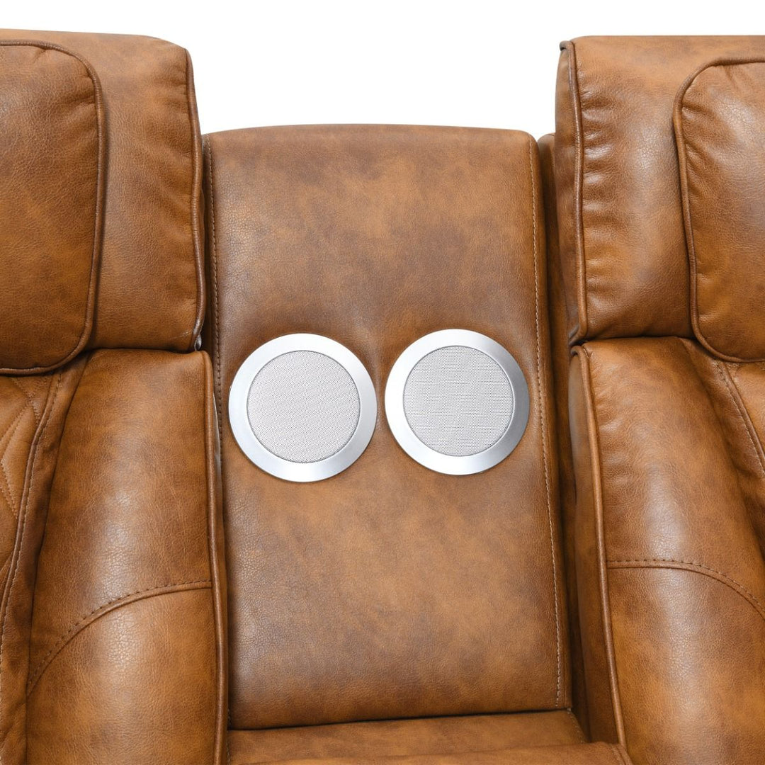 Taddeo Power Motion Sectional Sofa Set w/Power Headrest, Massage & LED – view 9