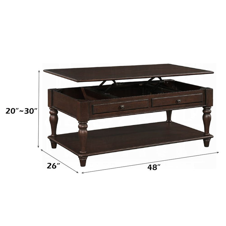 Farrel Coffee Table W/Lift Top – dimensions diagram