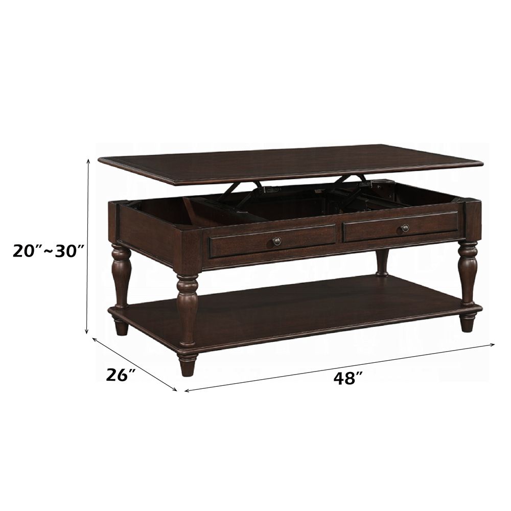 Farrel Coffee Table W/Lift Top – dimensions diagram