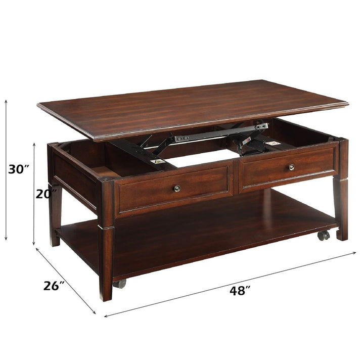 Malachi Coffee Table W/Lift Top – dimensions diagram