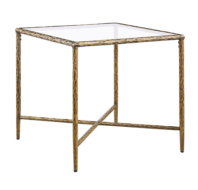 Terva End Table, Matte Gold