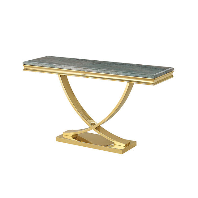 Villarsglane Sofa Table, Gold/Green