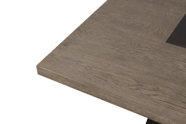 Broager 5 Pc Dining Table Set, Rustic Oak/Dark Walnut - view 2