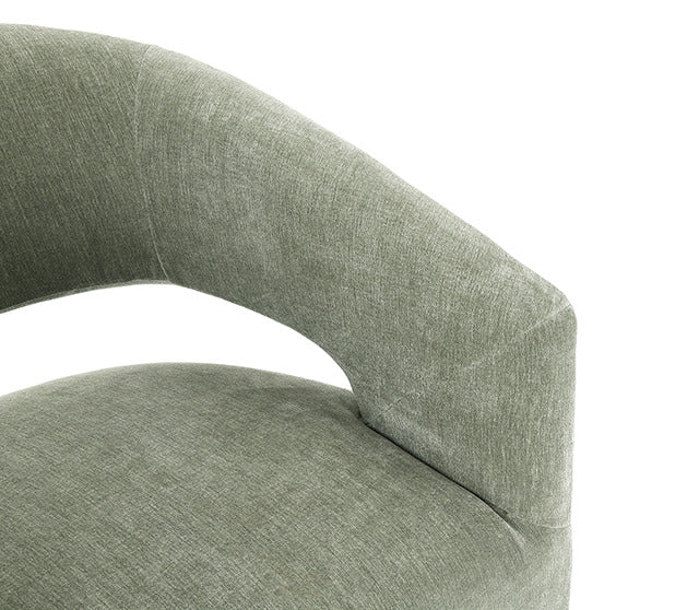 Tresa Arm Chair with Casters, Green - view 4