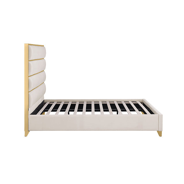 Andriola Bed, Gold/White - view 3