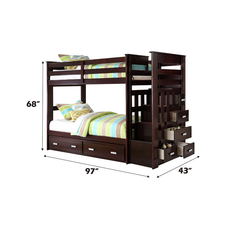 Allentown Twin/Twin Bunk Bed with Trundle &amp; Storage