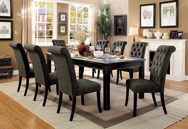 Sania 9 Pc Dining Table Set, Antique Black/Gray - view 2