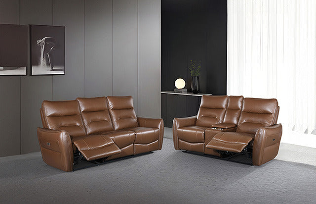 Terentius Power Sofa, Caramel Brown - view 2