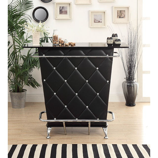 Fuero Bar Table, Black/Chrome - view 2