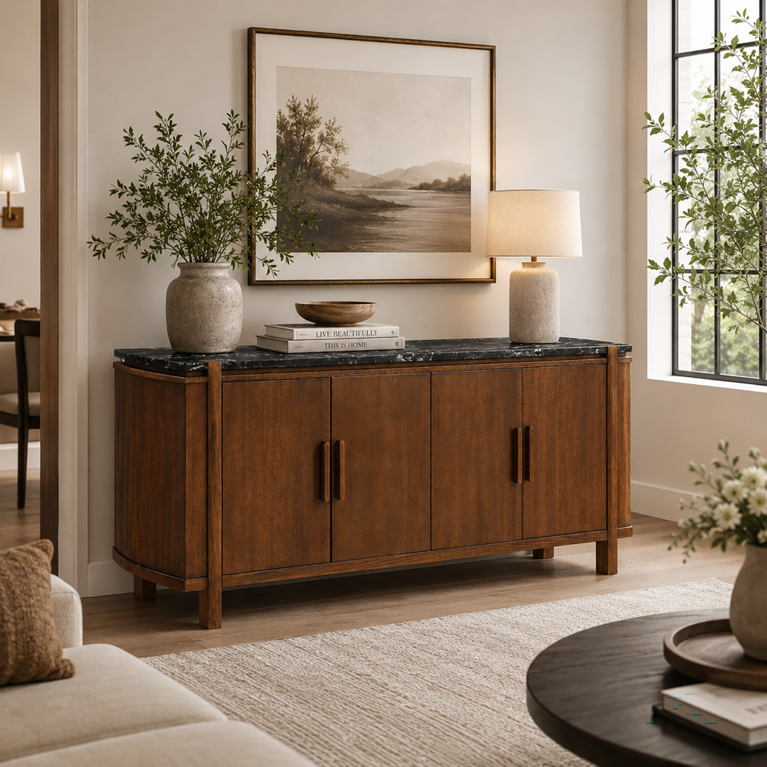 Estella Server with Marble Top