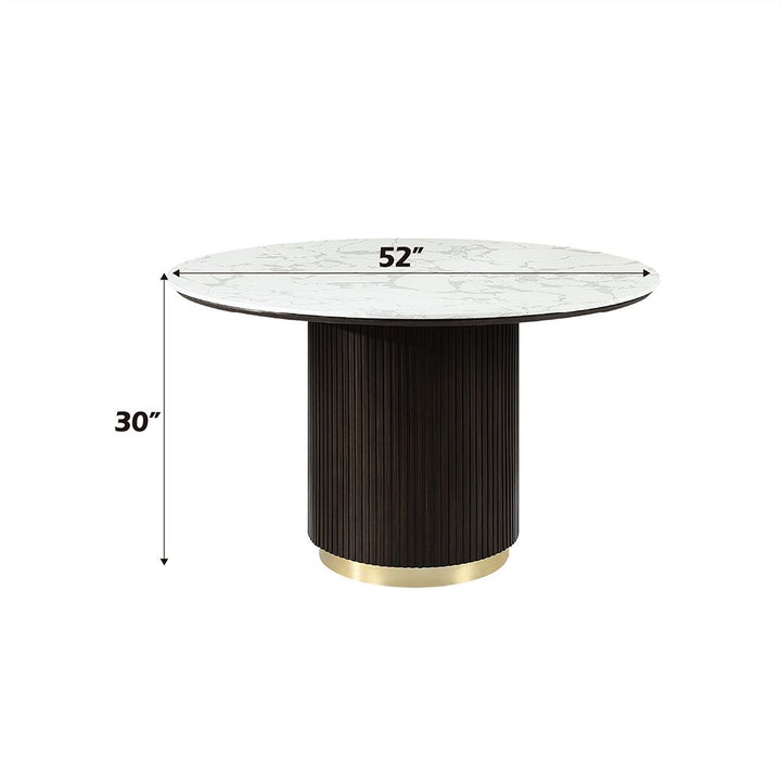 Clayten Round Dining Table w/Marble – view 6