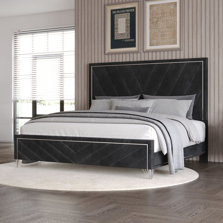 Ava 6/6-5/0 Ek/q Panel Side Rails-Ebony