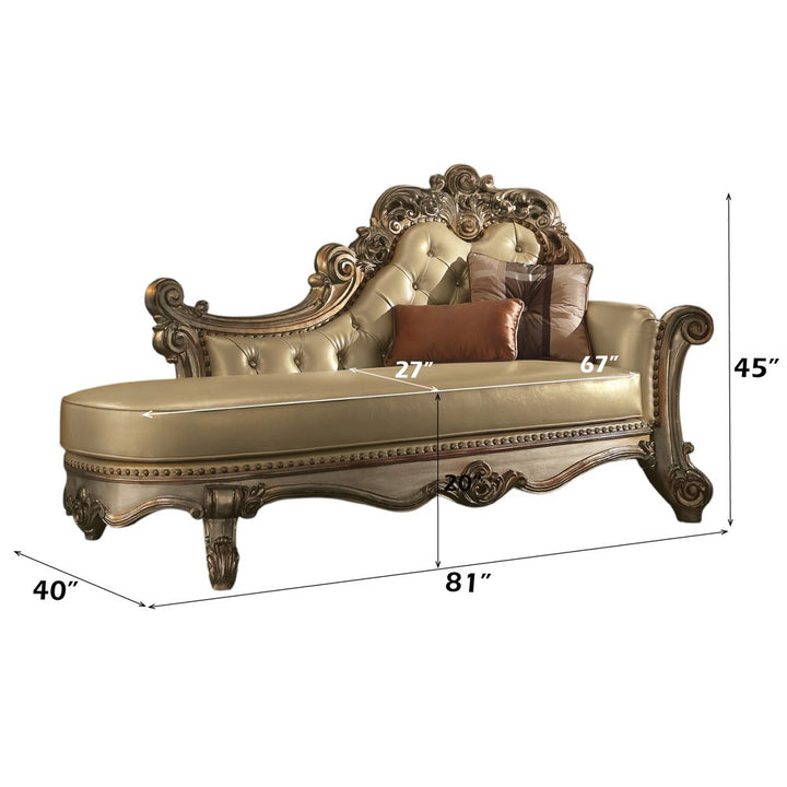 Vendome Chaise W/2 Pillows – dimensions diagram
