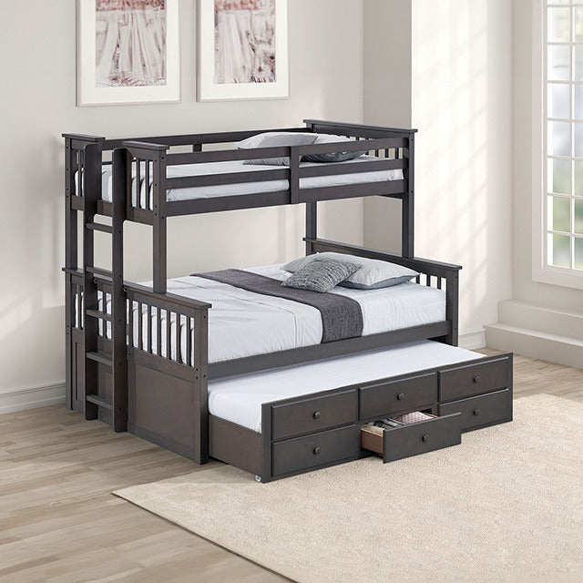 University Twin/Full Bunk Bed, Stain Gray - view 3