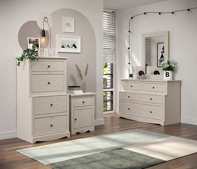 Stavros Night Stand, White - view 2