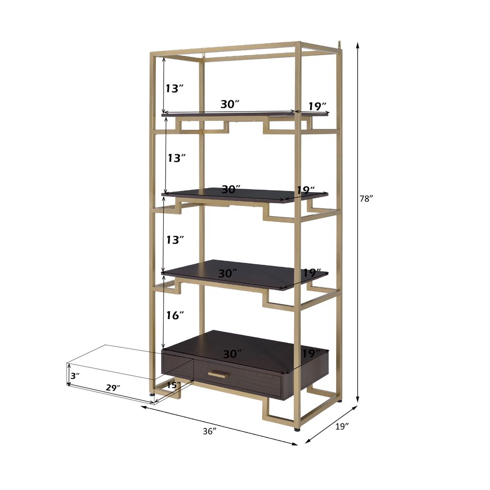 Yumia Bookshelf – dimensions diagram