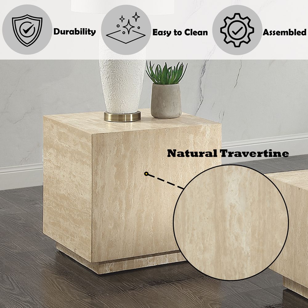 Deon End Table – features callout