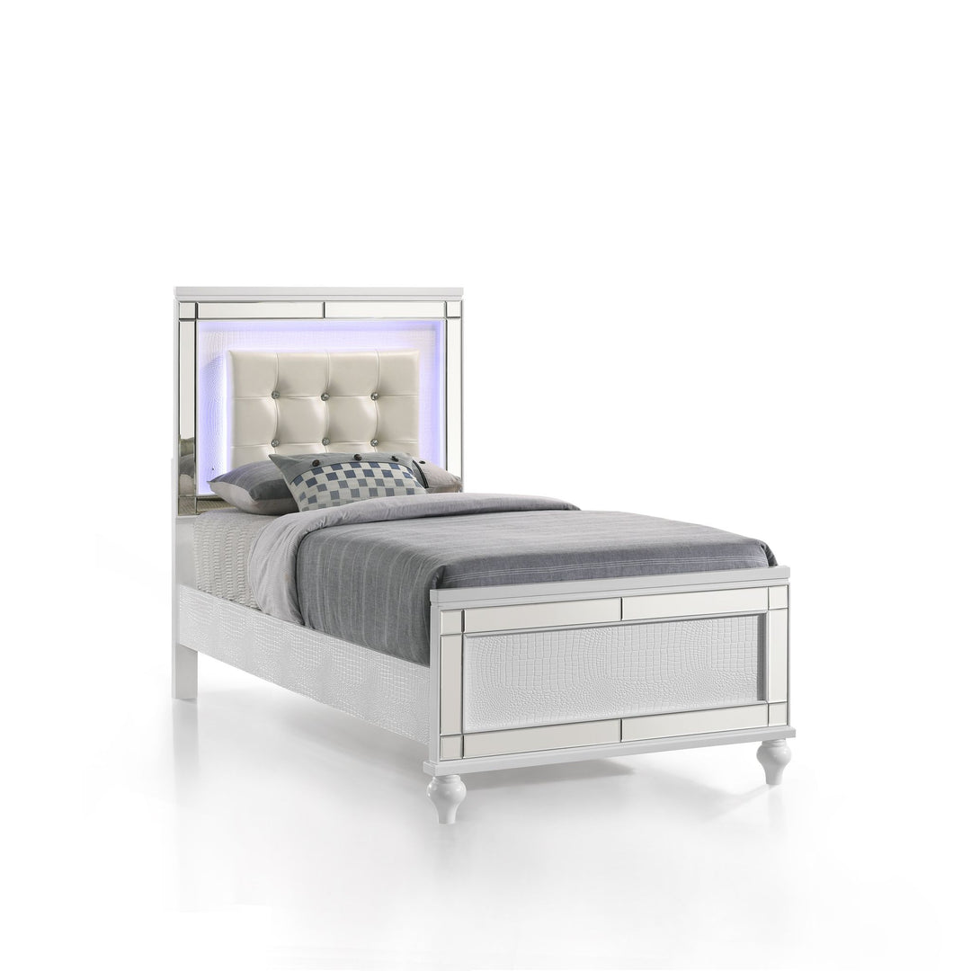 Valentino 3/3 T Footboard & Slats - White