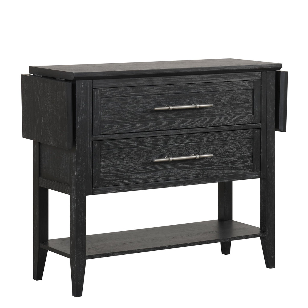 Sable Crest Drop Leaf Server-Black