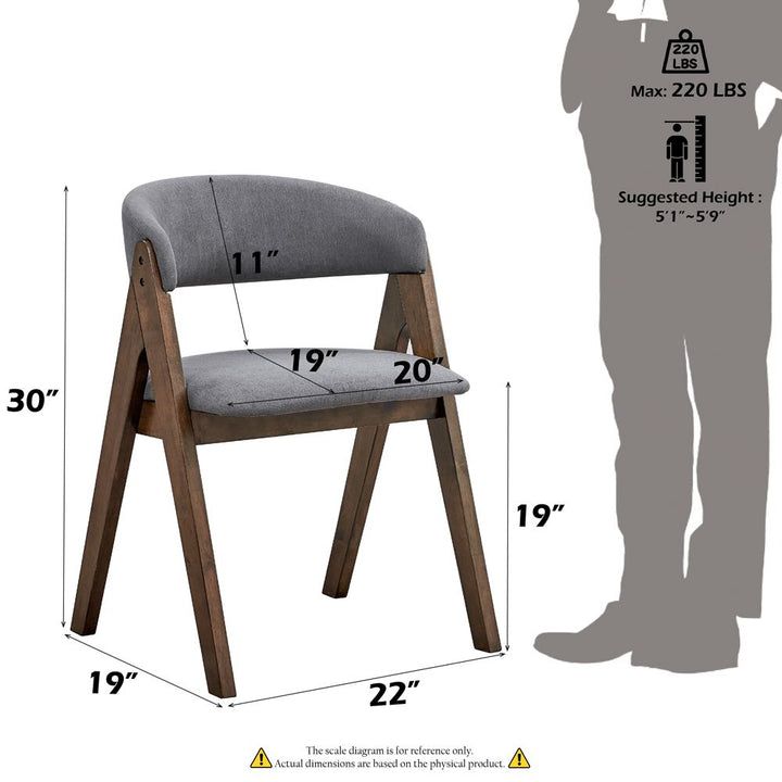 Keiki SIDE CHAIR (SET-2) – dimensions diagram
