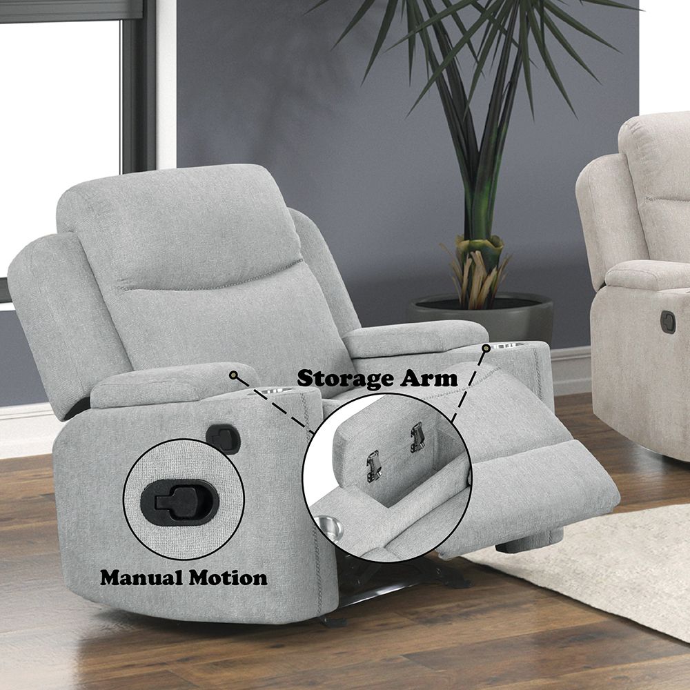 Galya Motion Glider Recliner – features callout