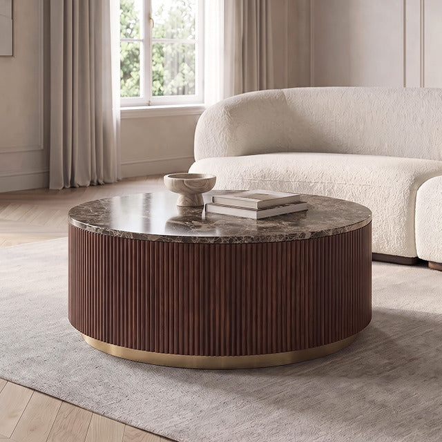 Virden Round Cocktail Table, Dark Brown - view 3