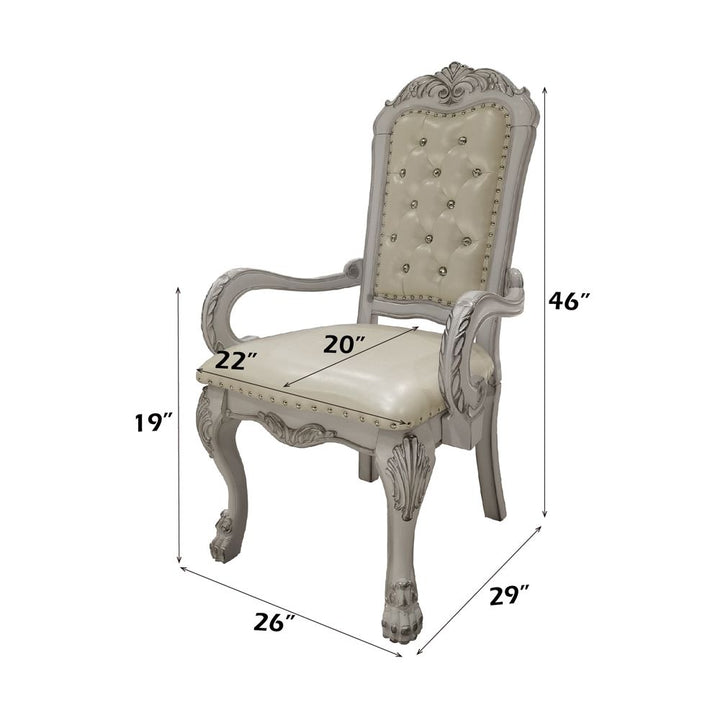 Dresden Arm Chair (Set-2) – dimensions diagram