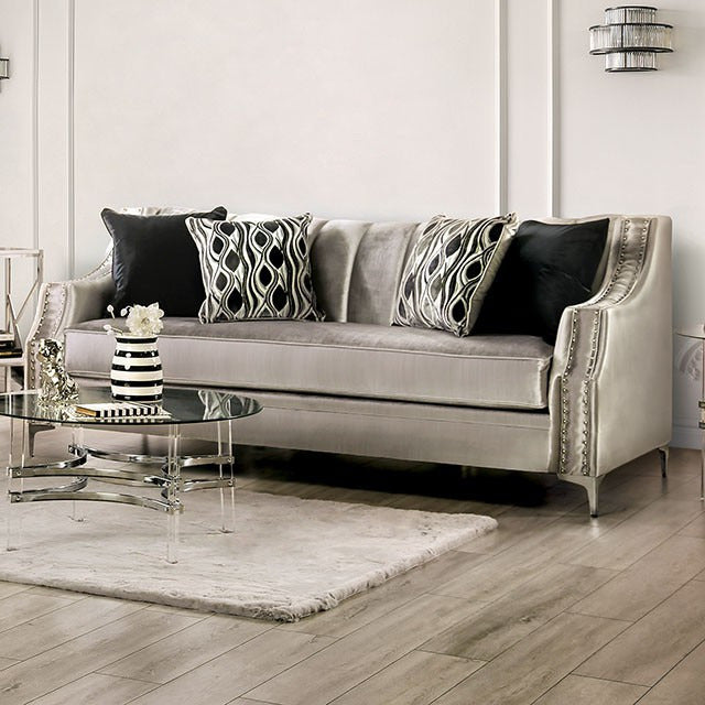 Elicia Sofa, Silver/Black