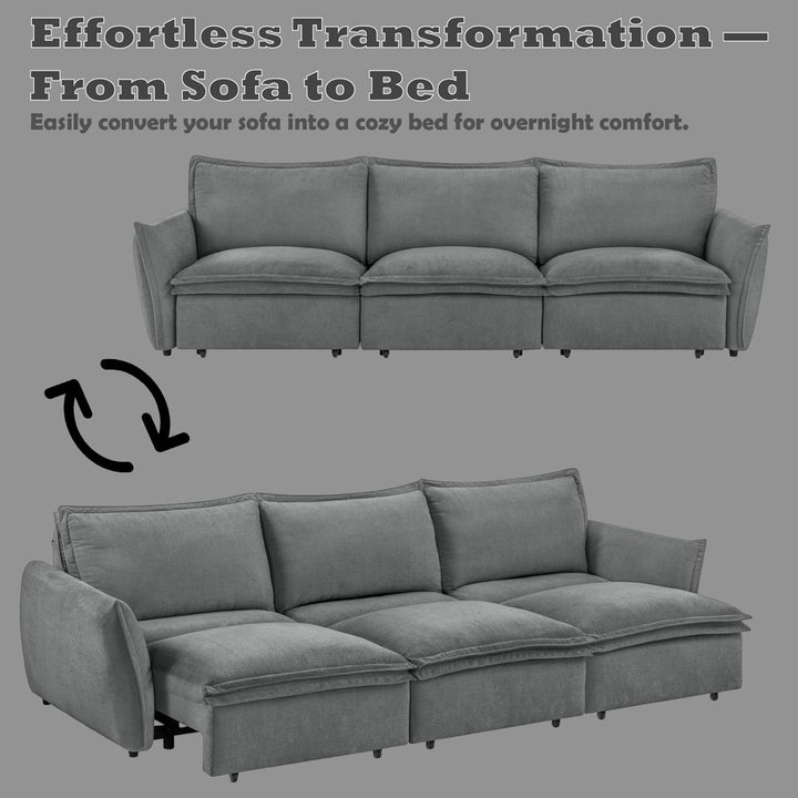 Eaden Power Sofa w/Sleeper – features callout