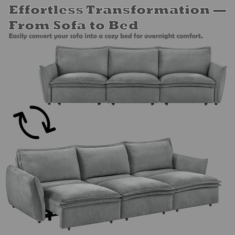 Eaden Power Sofa w/Sleeper – features callout