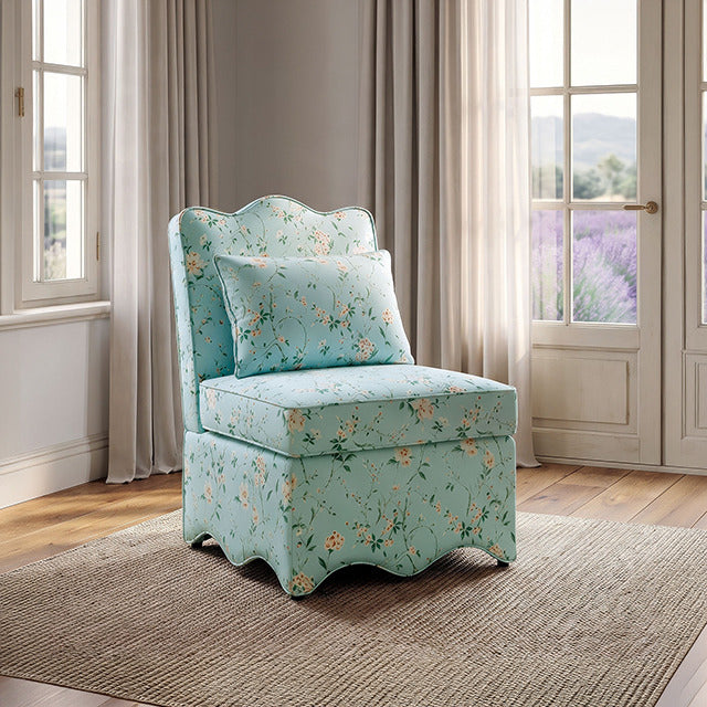 Hemsworth Accent Chair, Chinoiserie Light Teal/Pink - view 6