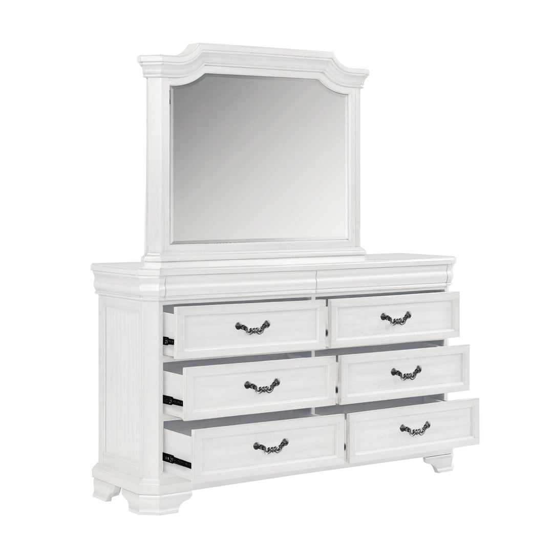 Lyndhurst Landscape Mirror- Vintage White