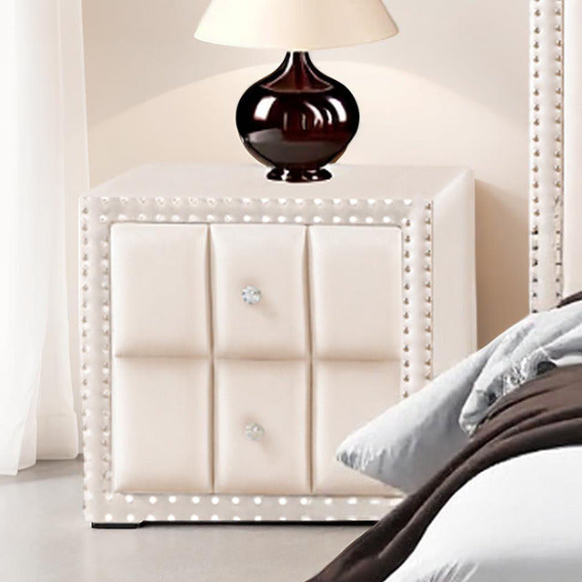 Farese Queen Bed W/ 2 Nightstands, Beige - view 3